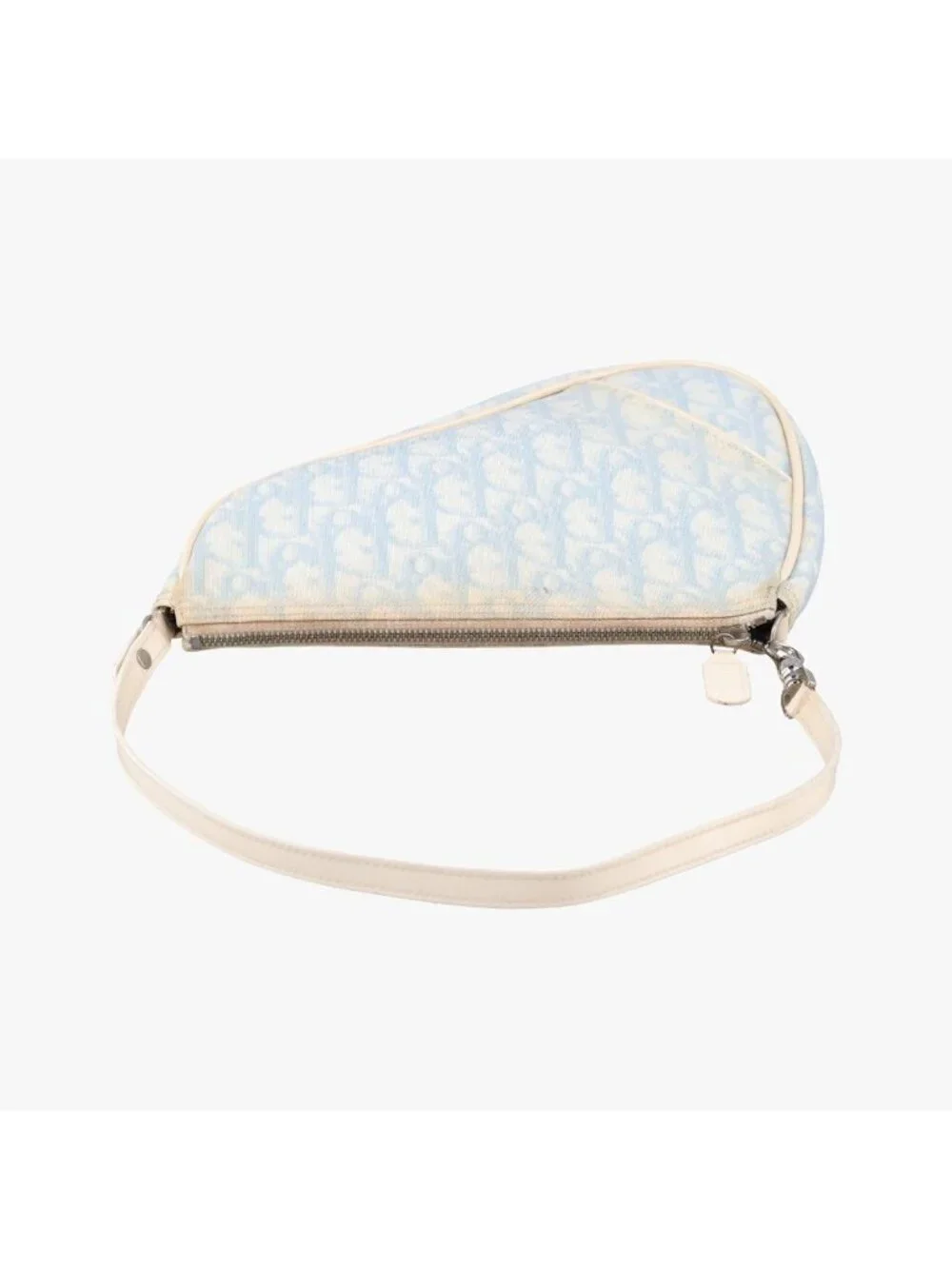 Dior Saddle Blue Canvas Leather Shoulder Bag